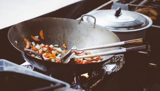 Mushrooms in a Wok