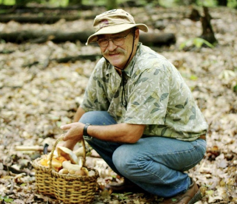 Marek Turowski, the namesake of our scholarship, with a basket of mushrooms