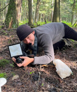 Me (Jason Raiti) in the wild, looking at spore shapes